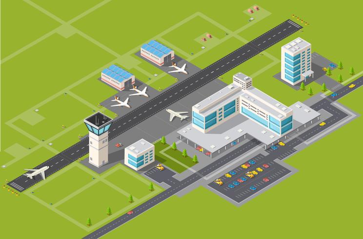 Airport terminal vector