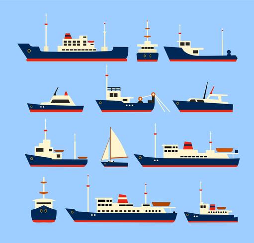 Ships set. vector