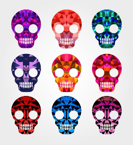 Set of skulls vector