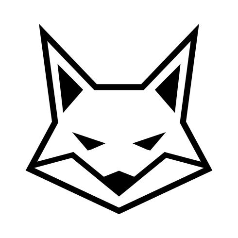 Fox face logo vector icon