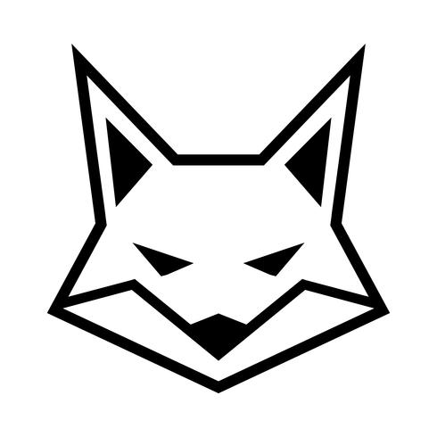 Fox cara logo vector icono