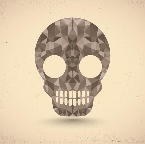 Skull in retro vector