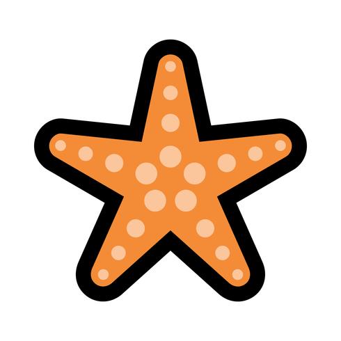 Starfish sea creature vector icon