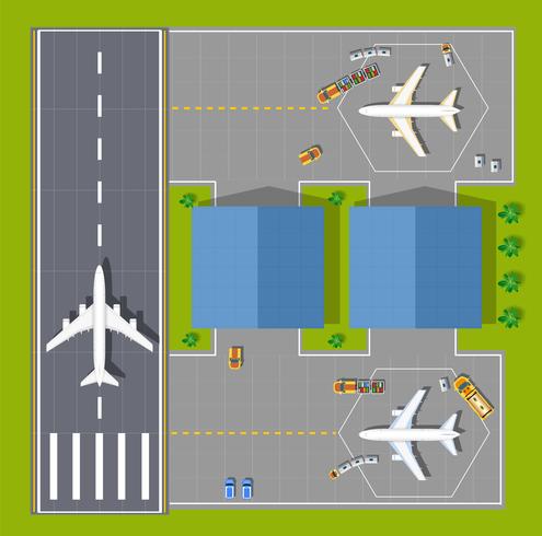 Overhead   point of view airport vector