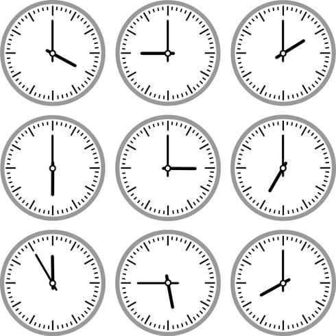 Movimientos y relojes. vector