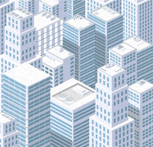 Isometric city  of urban  vector