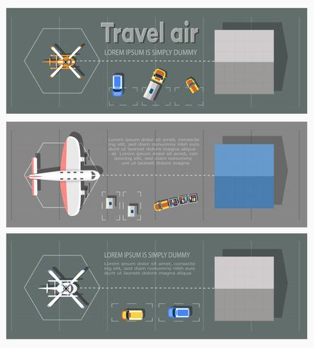 Overhead   point of view airport vector