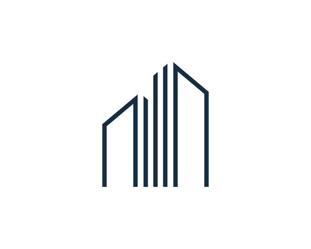 Edificio de bienes raíces Logo Icon Vector