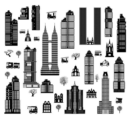 Mezcla de ciudades vector