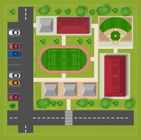 football stadium vector