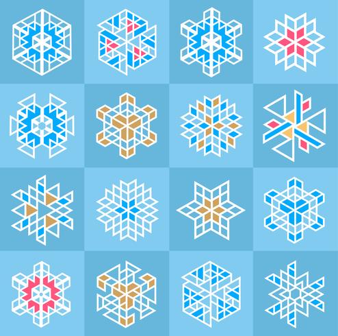 Christmas snowflake pattern  vector