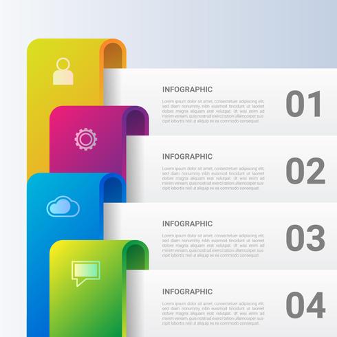 3D infographic template for business presentations banner vector