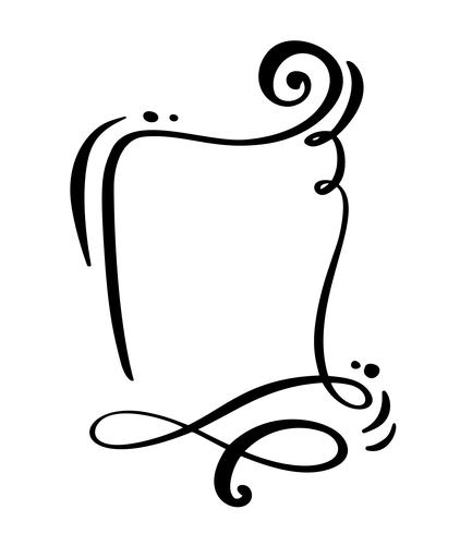 Calligraphy cartoon Quote speech bubble icon. Hand drawn vintage frame or box template. Vector illustration with space for your text