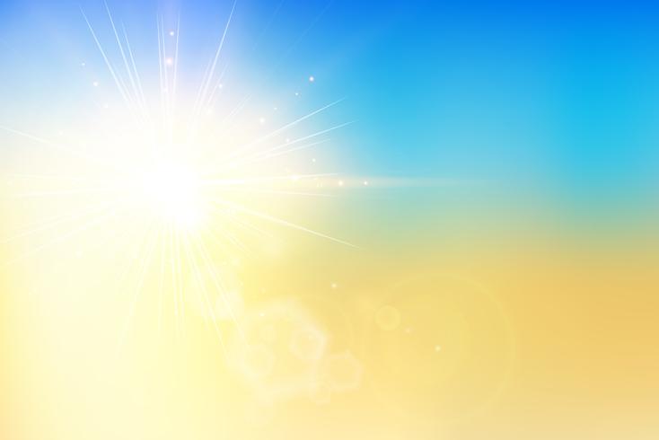 Summer sunset and sky with bokeh flare on blur background. 547459 Vector  Art at Vecteezy