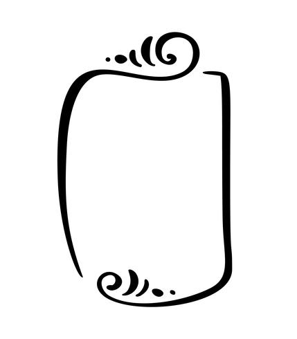 Icono de la burbuja del discurso de la historieta de la caligrafía. Dibujado a mano plantilla marco o caja vintage. Ilustración vectorial con espacio para su texto vector
