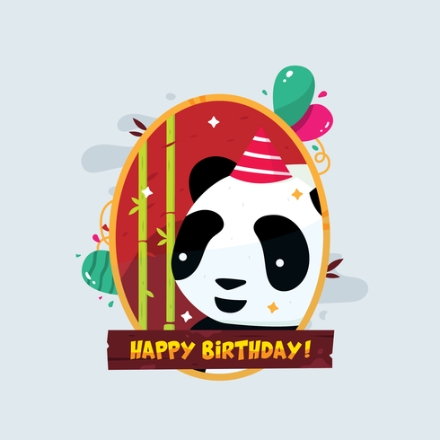 Feliz cumpleaños animales vector