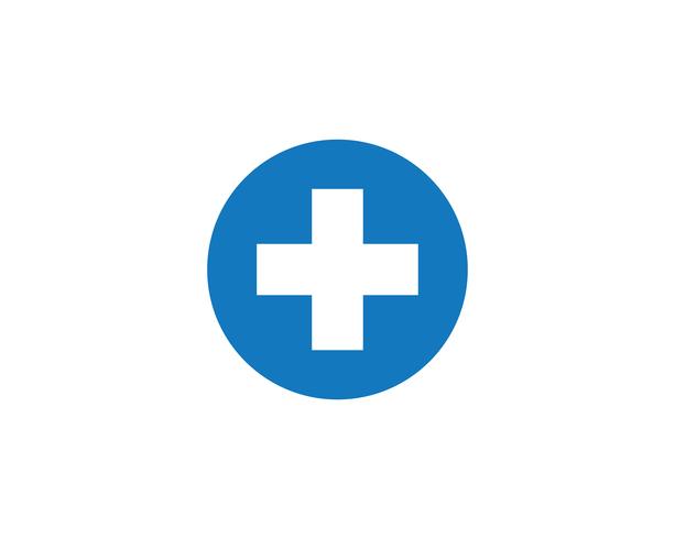 además de médico cruzado vector icono de logotipo