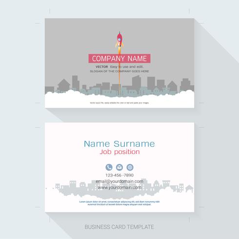 Business card design template. vector