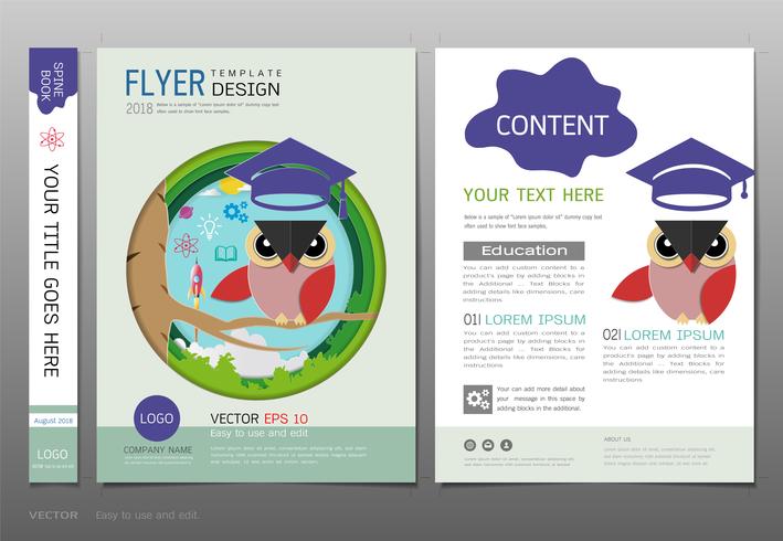 Covers book design template, Education learning concept. vector