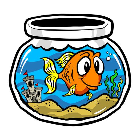 Goldfish cartoon vector icon