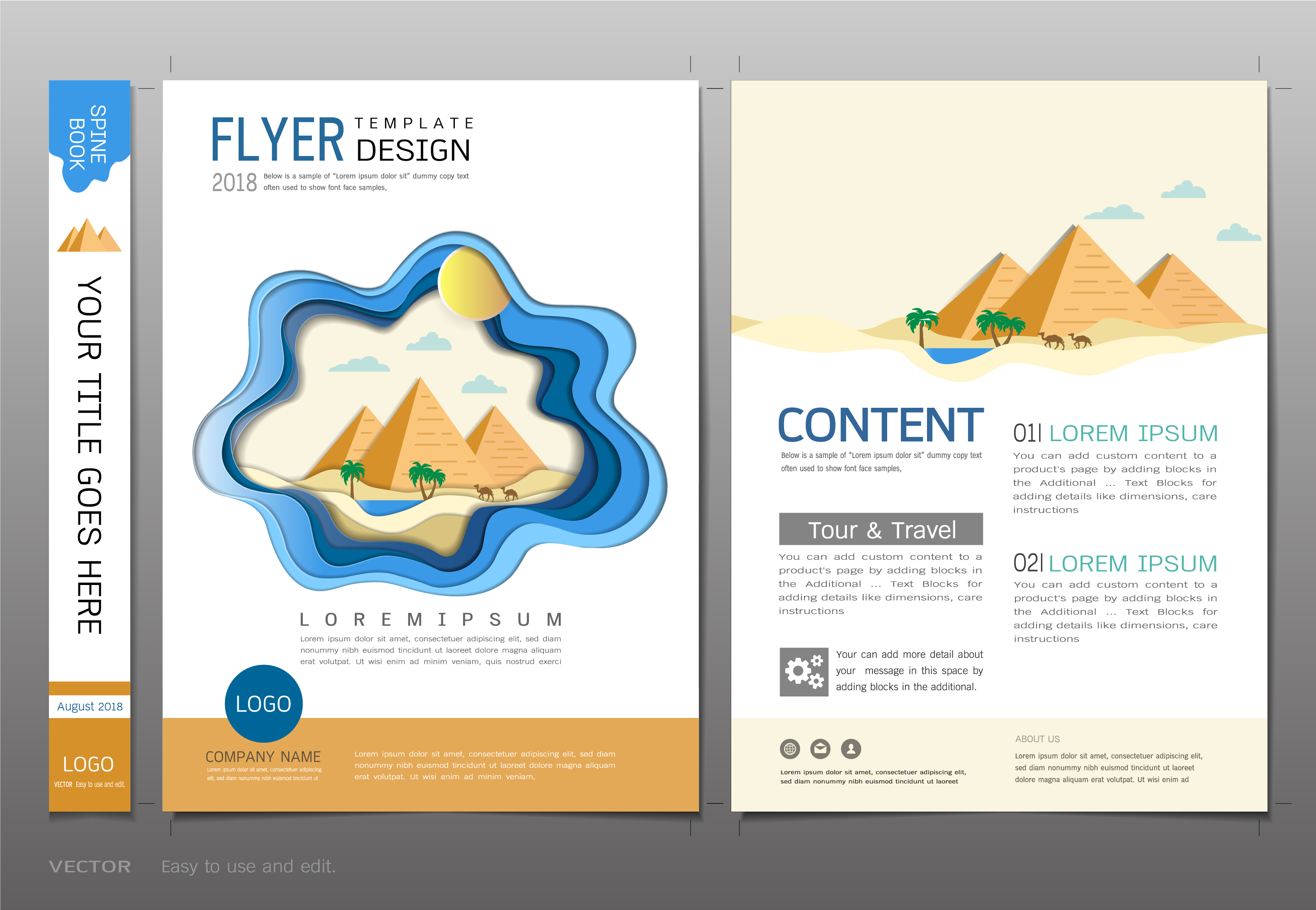 Covers book design template vector, Travel and tourism concept. 547708