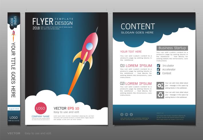 Covers book design template vector, Business startup concept. vector