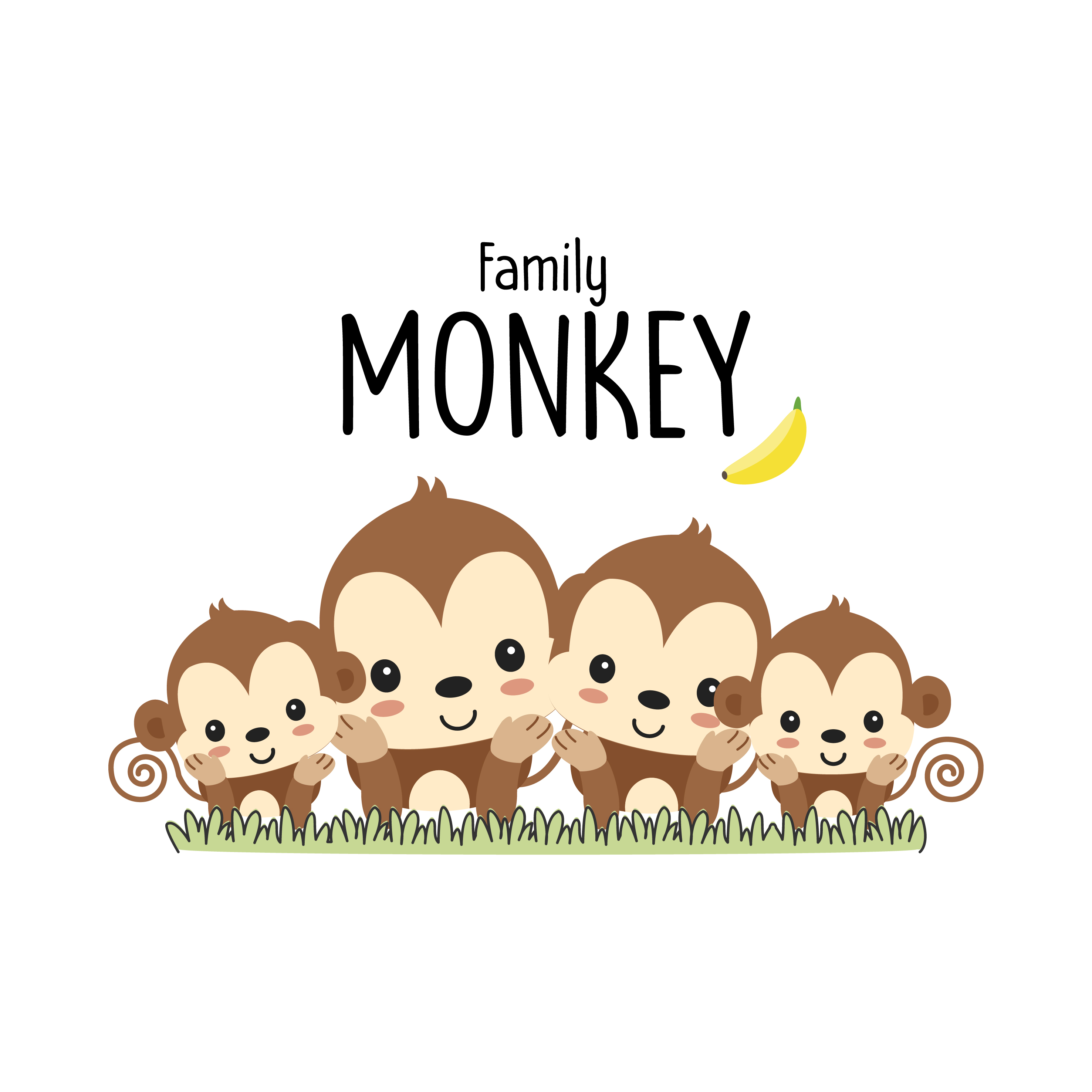 Monkey Family Father Mother and baby. Vector illustration. 547751 Vector Art at Vecteezy Monkey Family Father Mother and baby. Vector illustration. 547751 Vector Art at Vecteezy