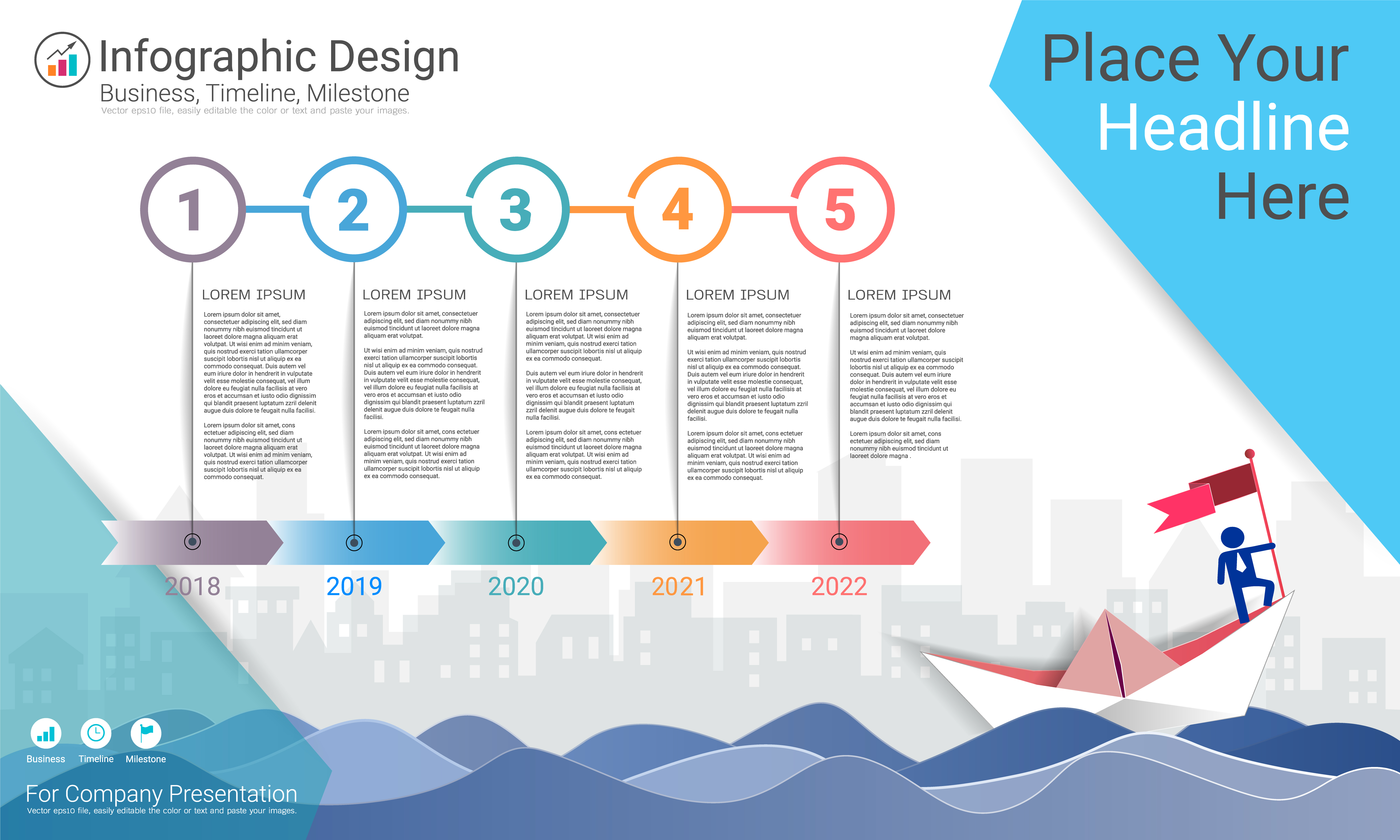 Free Process Roadmap Timeline Infographics For Powerpoint Templates ...