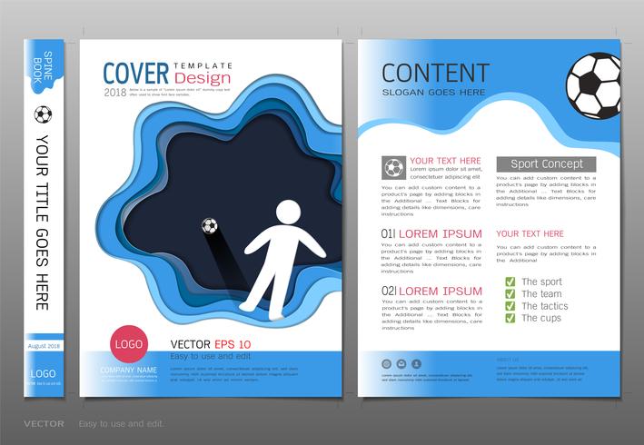 Covers book design template vector, Sport  football club concept. vector