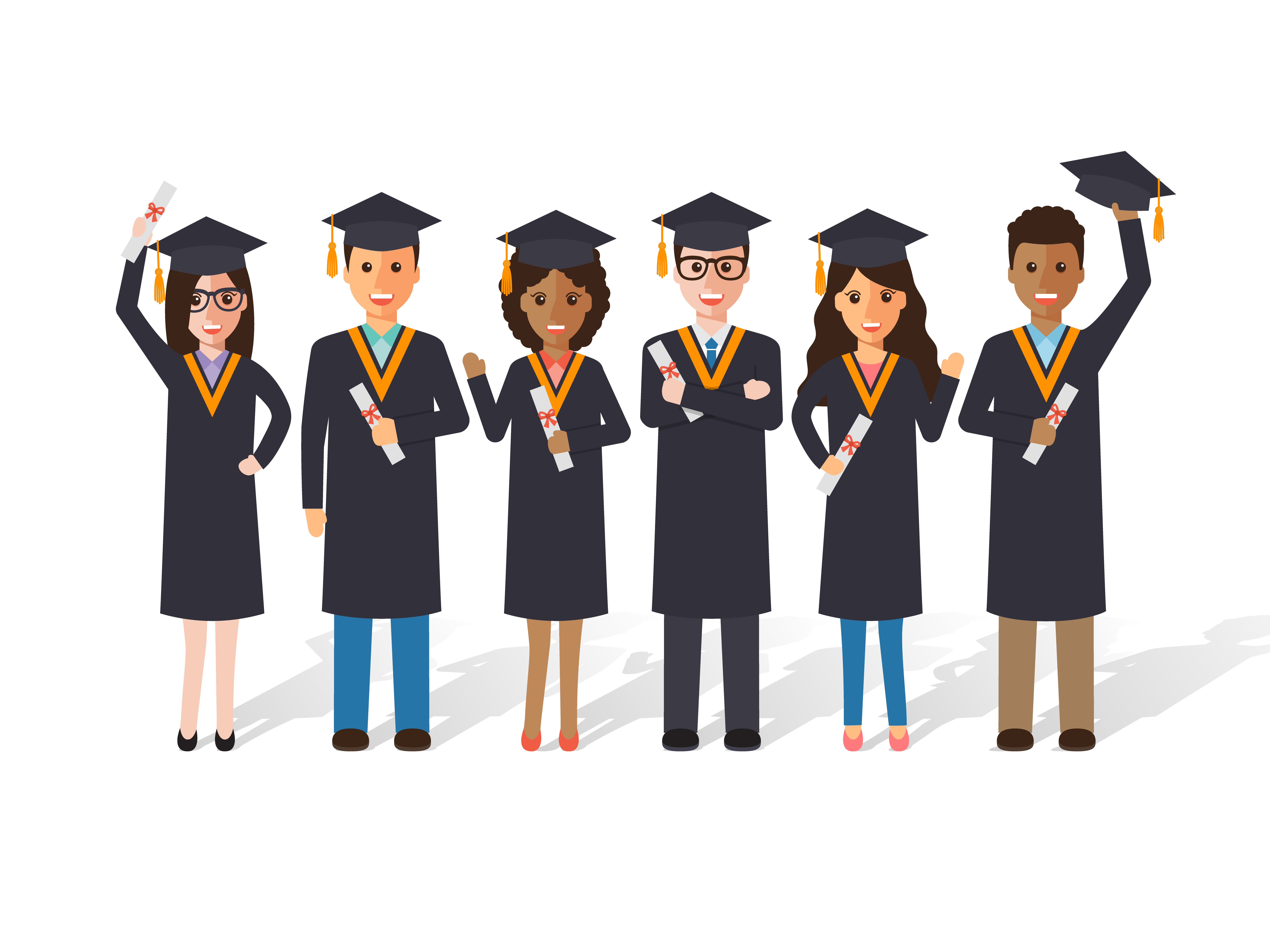 Graduation Students Clip Art