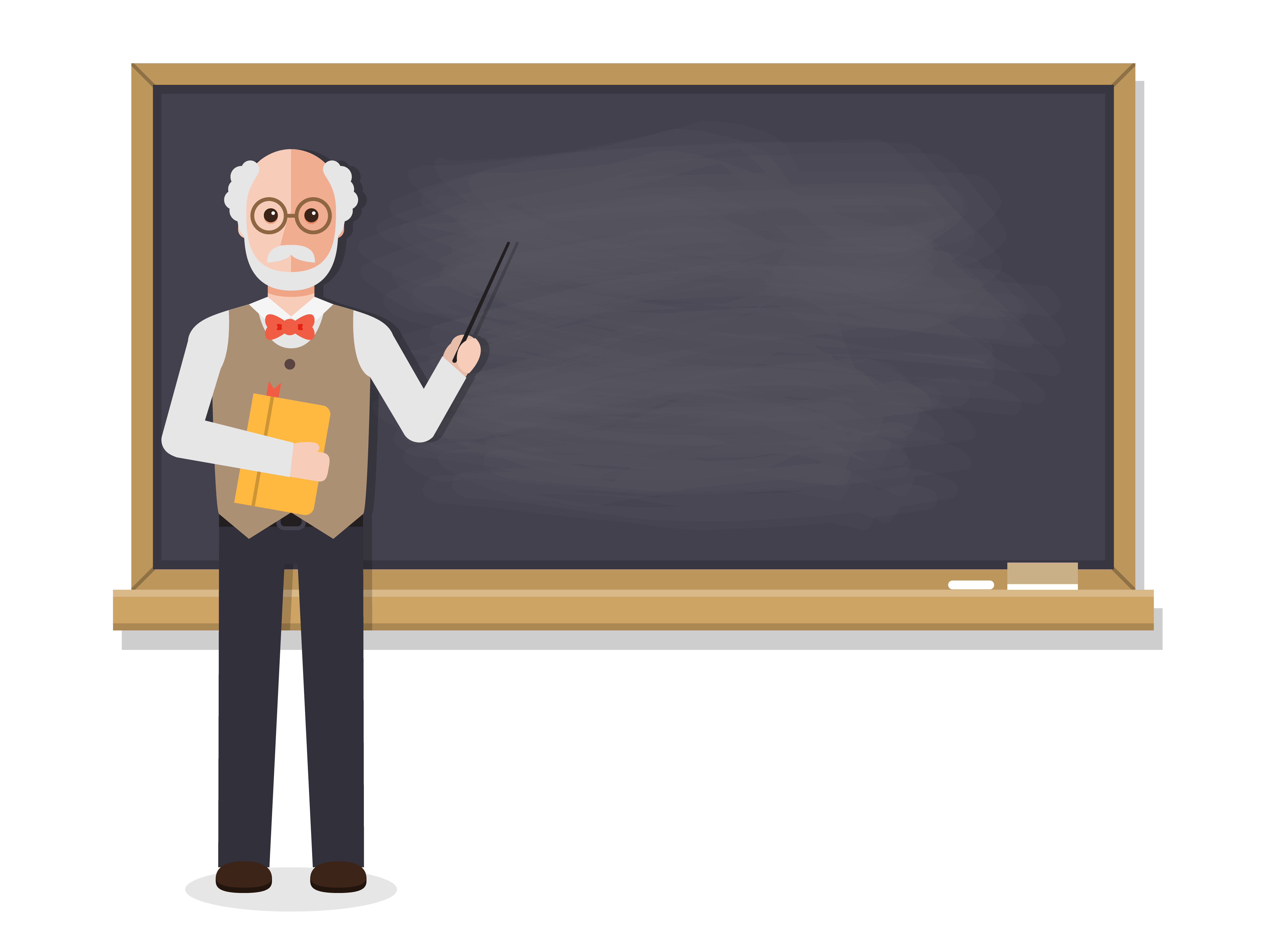 Senior teacher teaching in classroom. 547789 Vector Art at Vecteezy