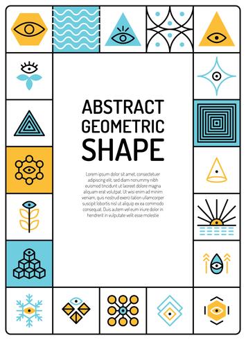 Tarjeta geométrica abstracta vector