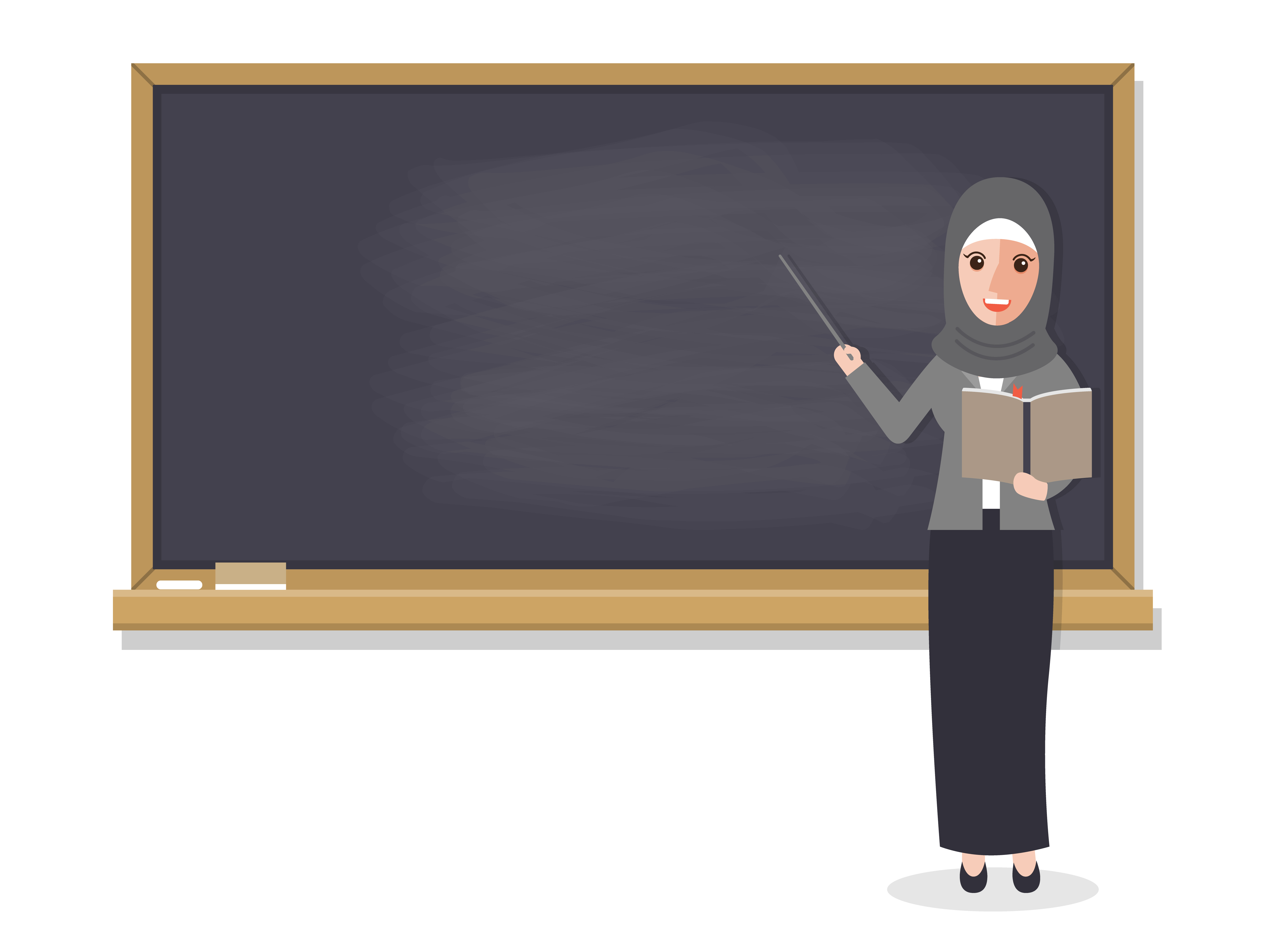  Muslim  teacher  teaching student in classroom Download 