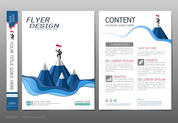 Covers book design template vector, Business startup concept. vector