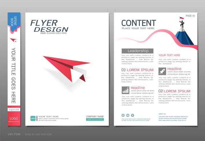Covers book design template vector, Business startup concept. vector