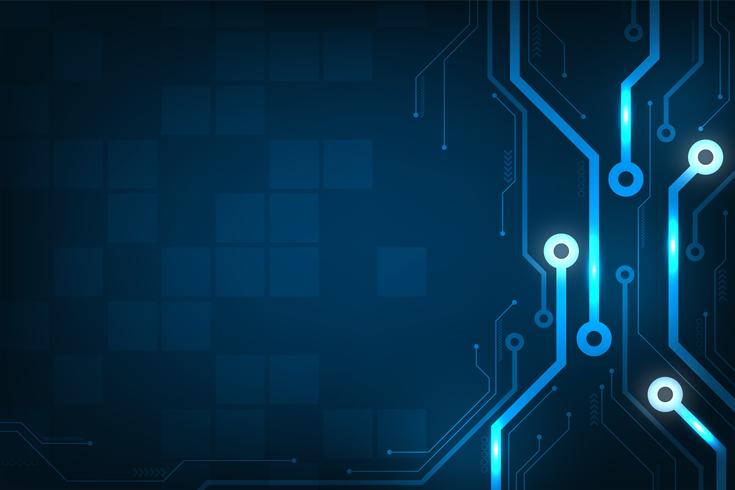 Design in the concept of electronic circuit boards. vector