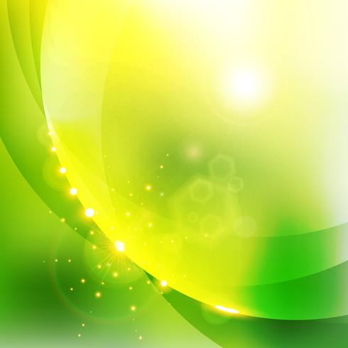 Abstract shining nature green color background. vector