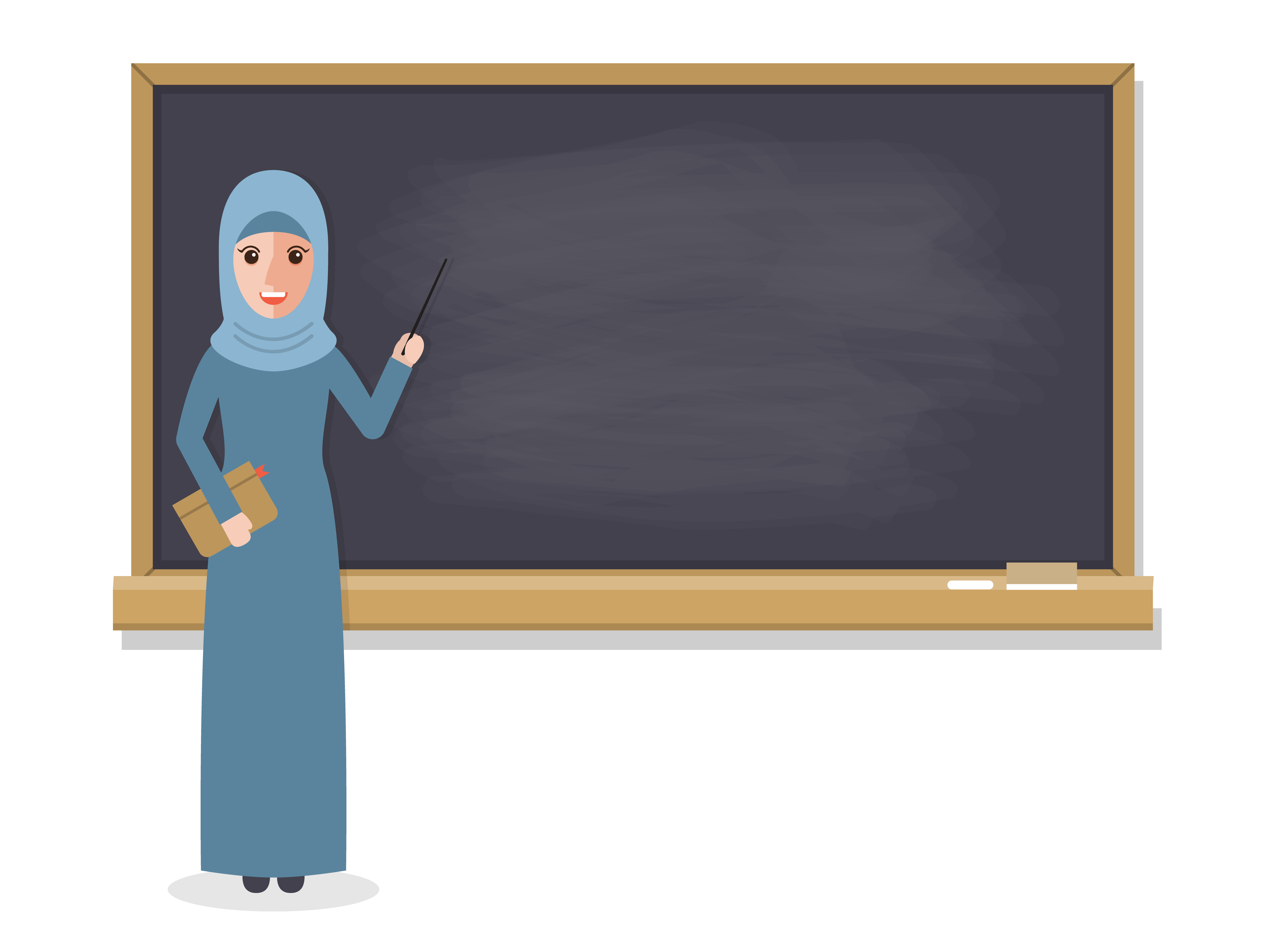  Muslim  teacher  teaching student in classroom Download 