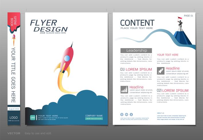 Covers book design template vector, Business startup concept. vector