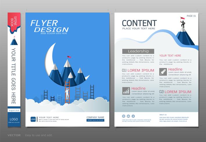 Covers book design template vector, Business startup concept. vector