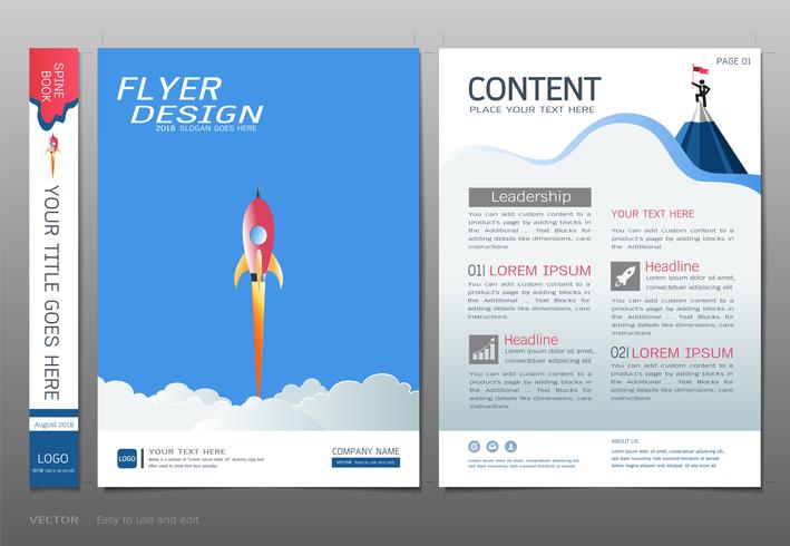 Covers book design template vector, Business startup concept. vector