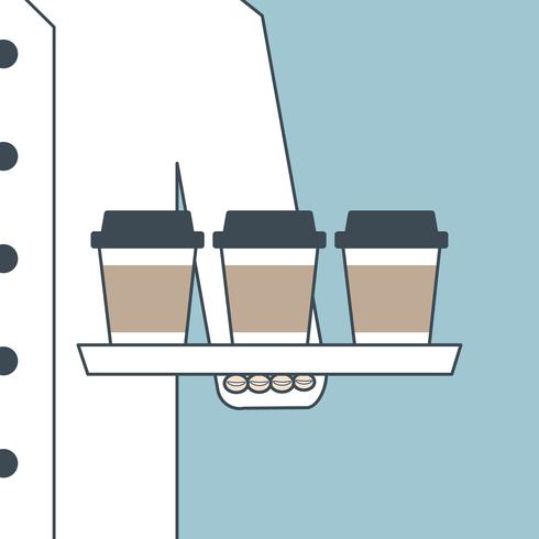 Chef serve coffee vector