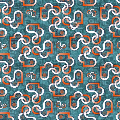 Colorful seamless pattern with circles. Fabric print. Cute abstract background. vector