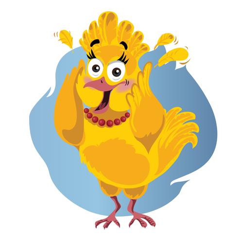 Turquía asustada historieta divertida del vector - ilustración del pájaro de la acción de gracias en pánico