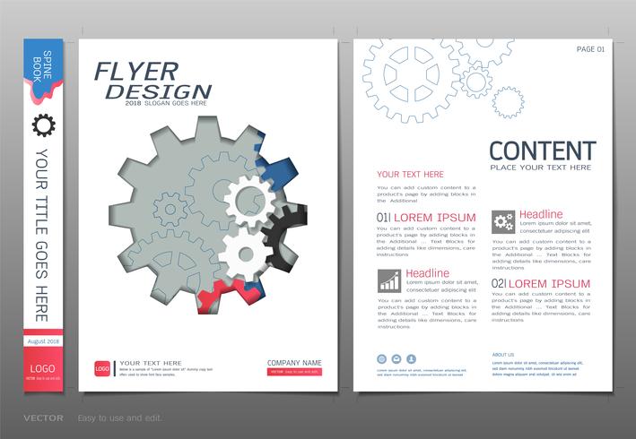 Covers book design template vector, Business engineering concepts. vector