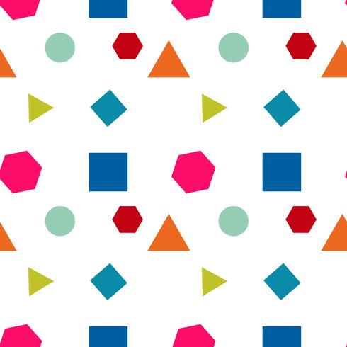 Patron Sin Fisuras Con Circulos Cuadrados Triangulos Y Hexagonos