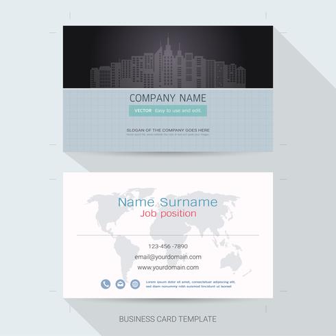 Business card design template. vector