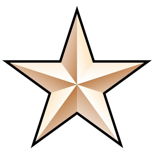 Gold Star Vector Illustration