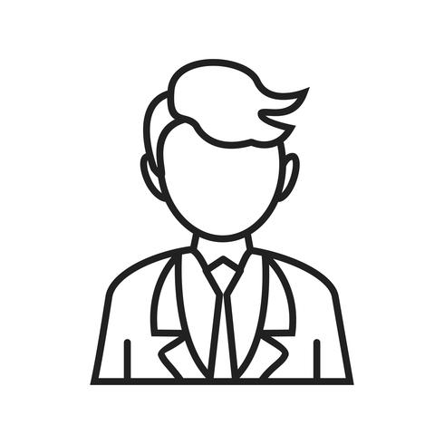 Business man Line Black Icon vector