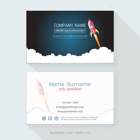 Business card design template. vector